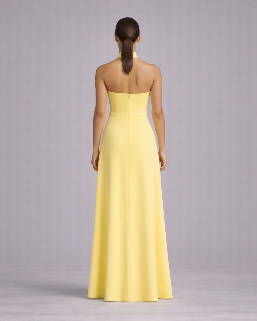 Noiréa | strapless maxi avondjurk dames – met split