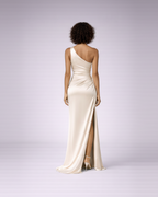 Aurelia | satijnen damesjurk – met één schoudersband