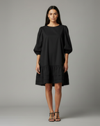 Amirah | oversized zwarte damesjurk – van katoen