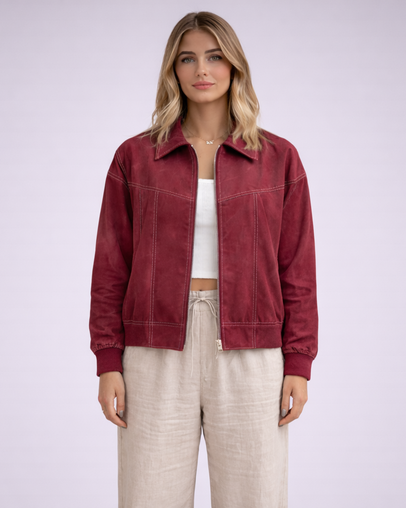 Lizel | dames oversized leren jas – trendy pasvorm