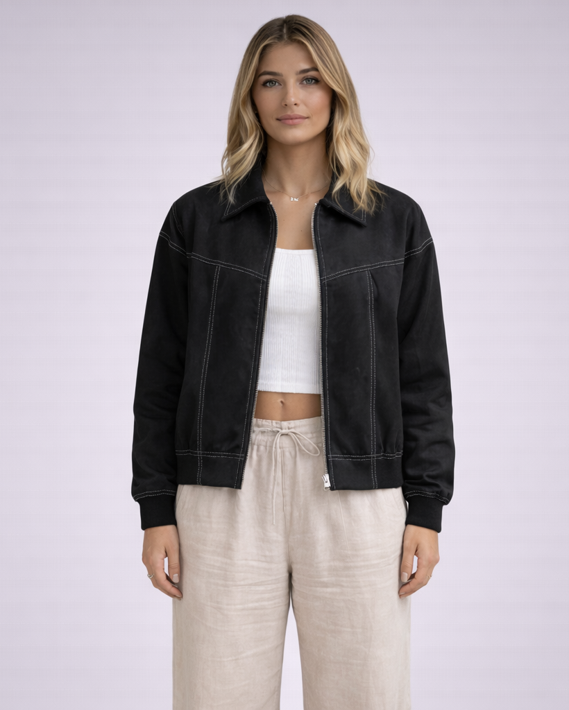 Lizel | dames oversized leren jas – trendy pasvorm