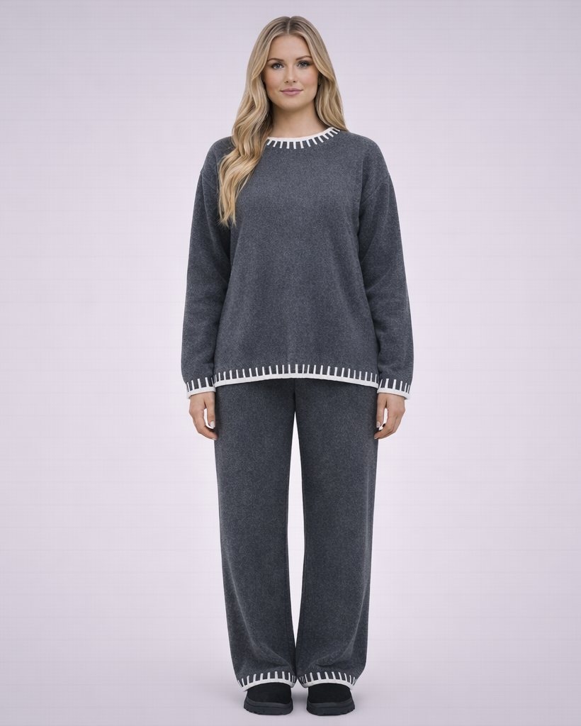 Maeva | tweedelige dames set – gebreide broek en trui