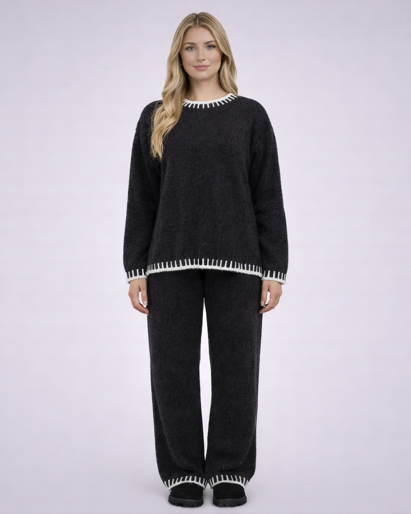 Maeva | tweedelige dames set – gebreide broek en trui