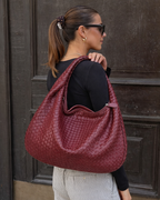 Luna Woven | dames schoudertas – gevlochten