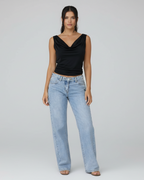Mour | dames jeans – lichtblauwe spijkerbroek lage taille