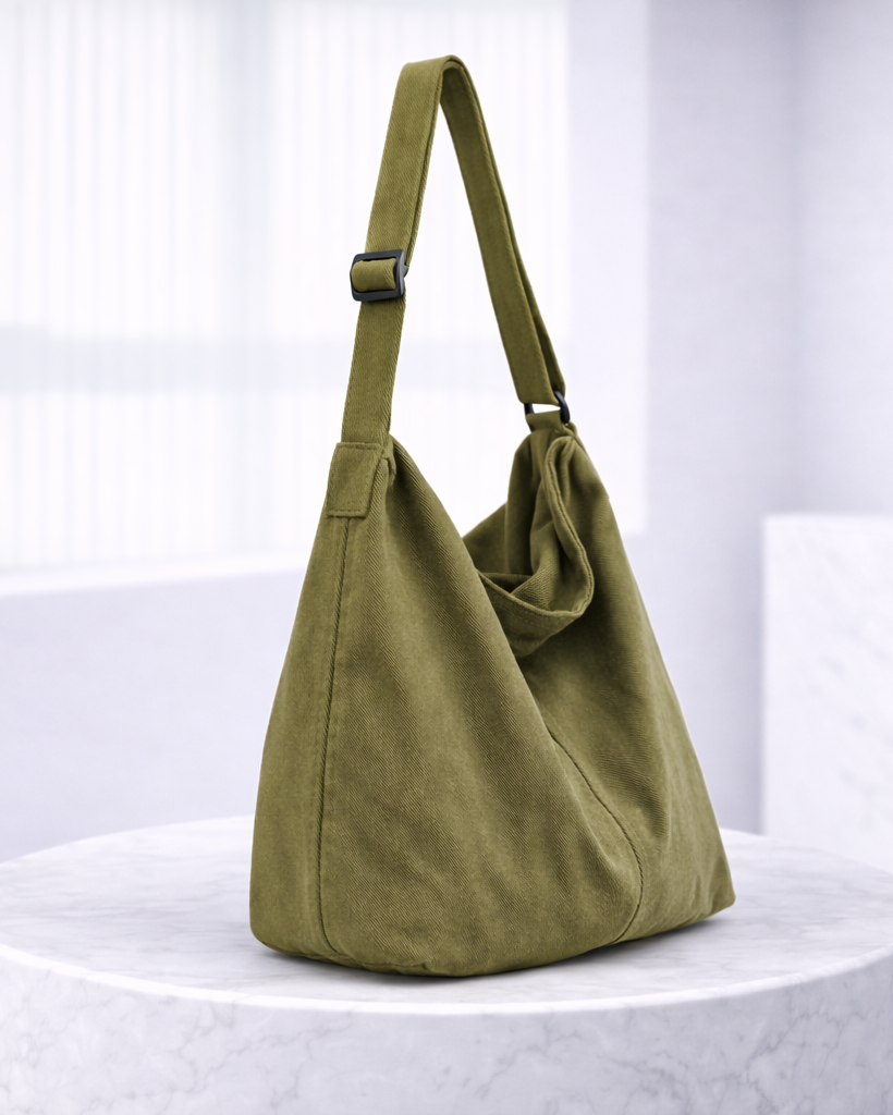 Noza | dames canvas schoudertas – oversized & comfortabel