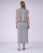 Olivetta | dames tweedelige knit set – trui en midi-rok