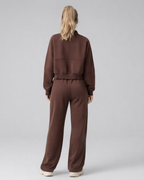 Toria | tweedelige dames set – gebreide zip-up sweater en broek