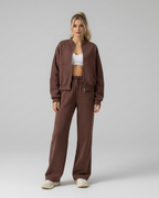Toria | tweedelige dames set – gebreide zip-up sweater en broek