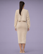 Valina | elegante damesjurk set –  elastische midi