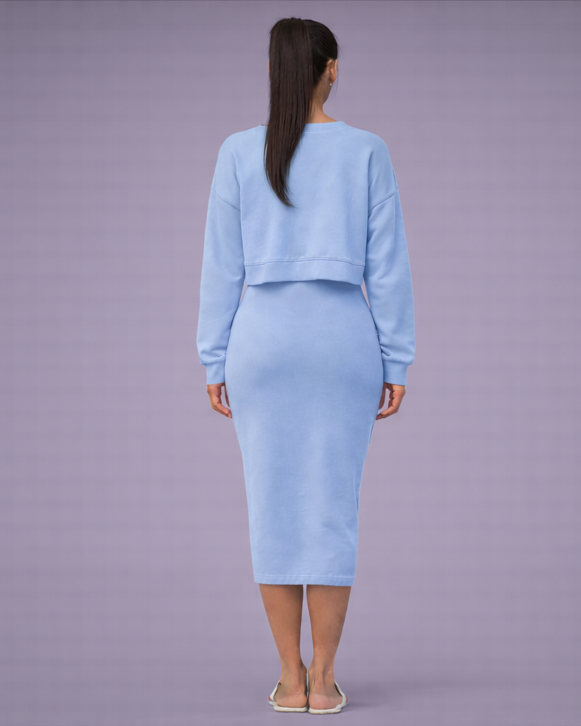 Valina | elegante damesjurk set –  elastische midi