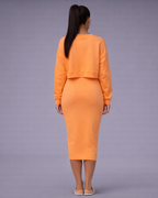 Valina | elegante damesjurk set –  elastische midi