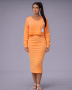 Valina | elegante damesjurk set –  elastische midi